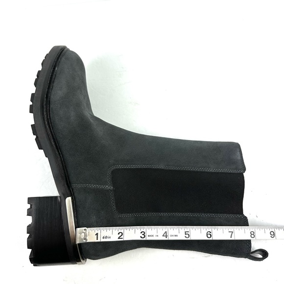 Vince Camuto Kourtly Boots 9.5 Gray Blue Suede Zip Up Bootie 41 Brand New - Picture 10 of 12